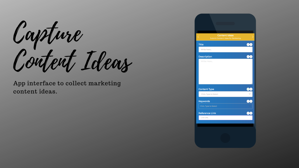Content Ideas - Marketing Calendar app