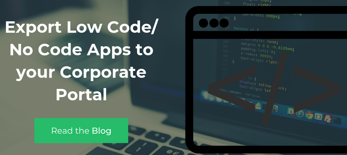 Export Low Code Apps to Portal