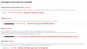 Connecting your Airtable account