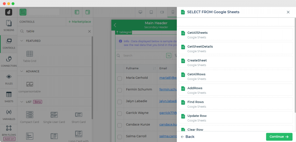  Adding data from Google Sheets to DronaHQ internal tool.