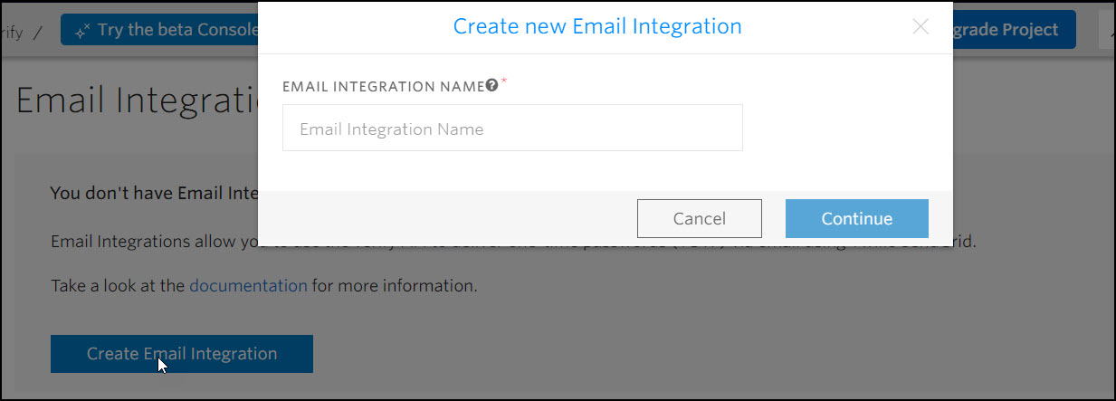 Configure email integration