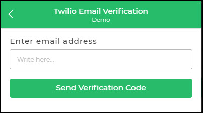 Email verification form