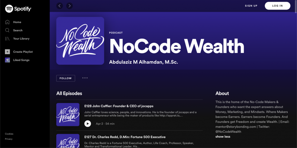 Start Coding Podcast on Spotify