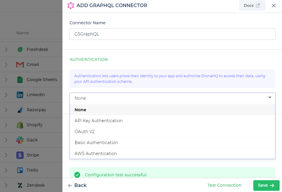 Configuring the GraphQL Connector