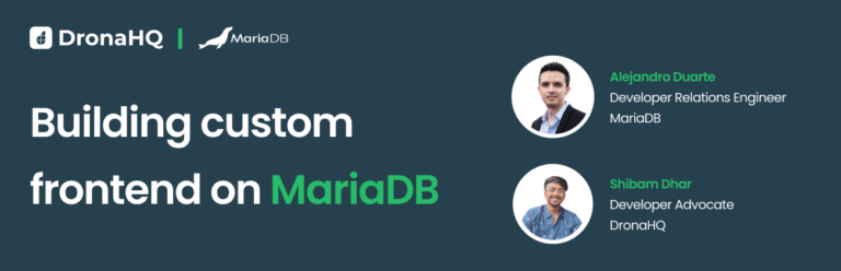 Building frontend on MariaDB webinar