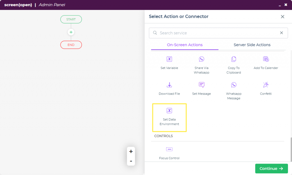 Set Data Environment