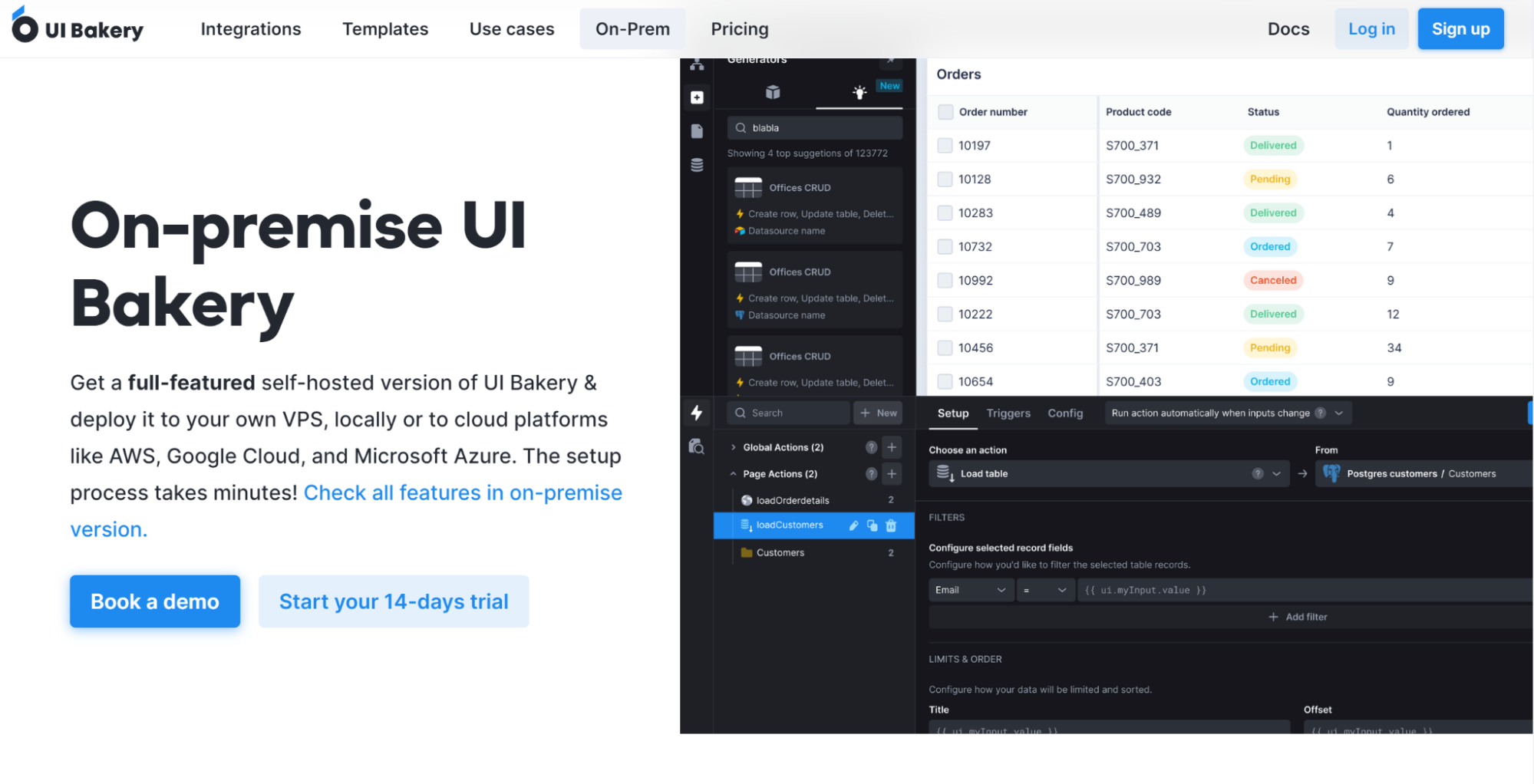 Retool Self Hosted Alternatives UI Bakery