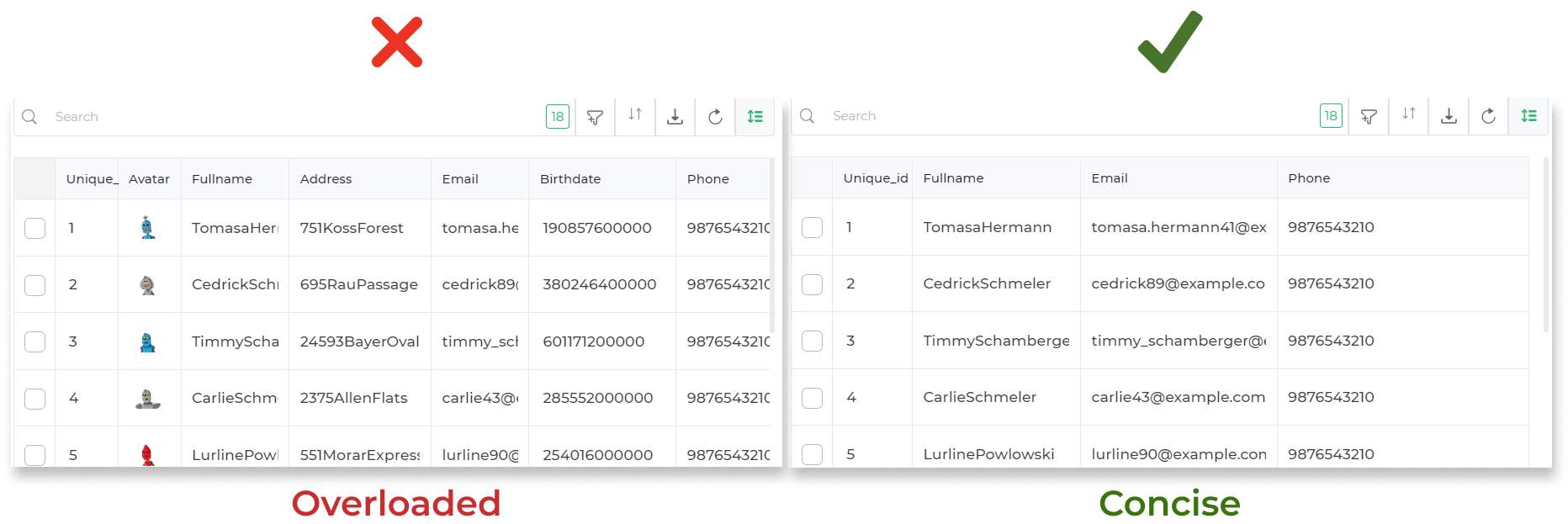 9 creative table UI design tips you should know