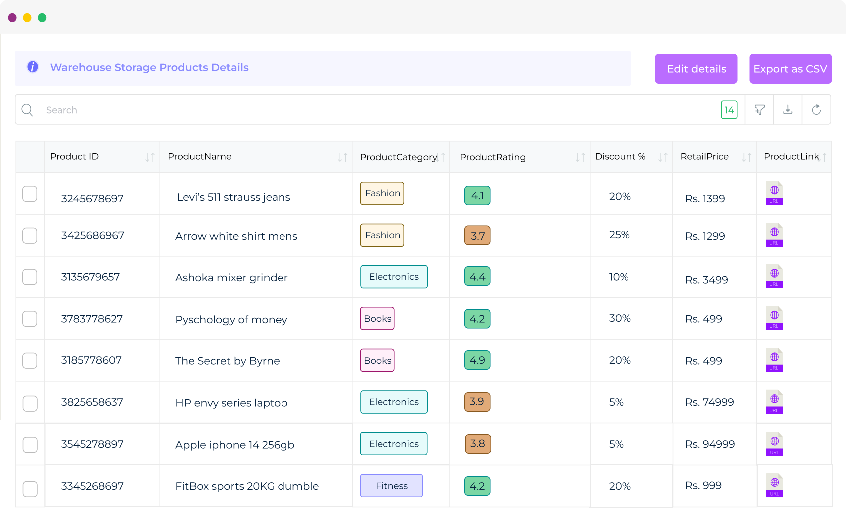 Product lookup tool