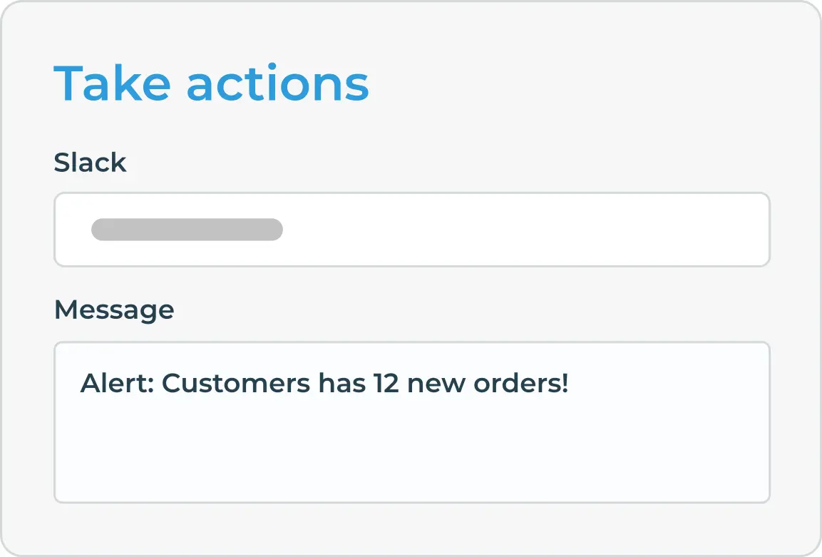 Take actions