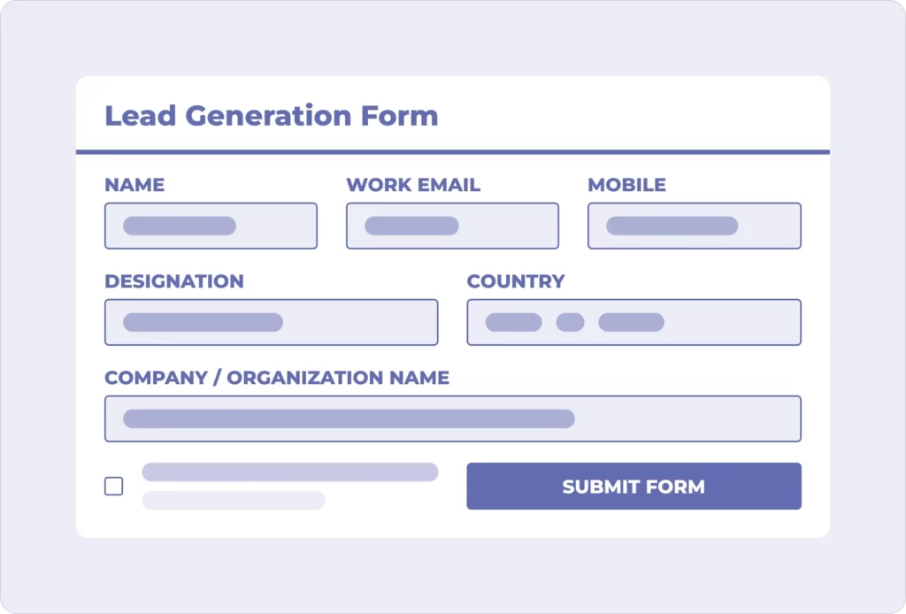 Lead Generation Using Data Entry Forms
