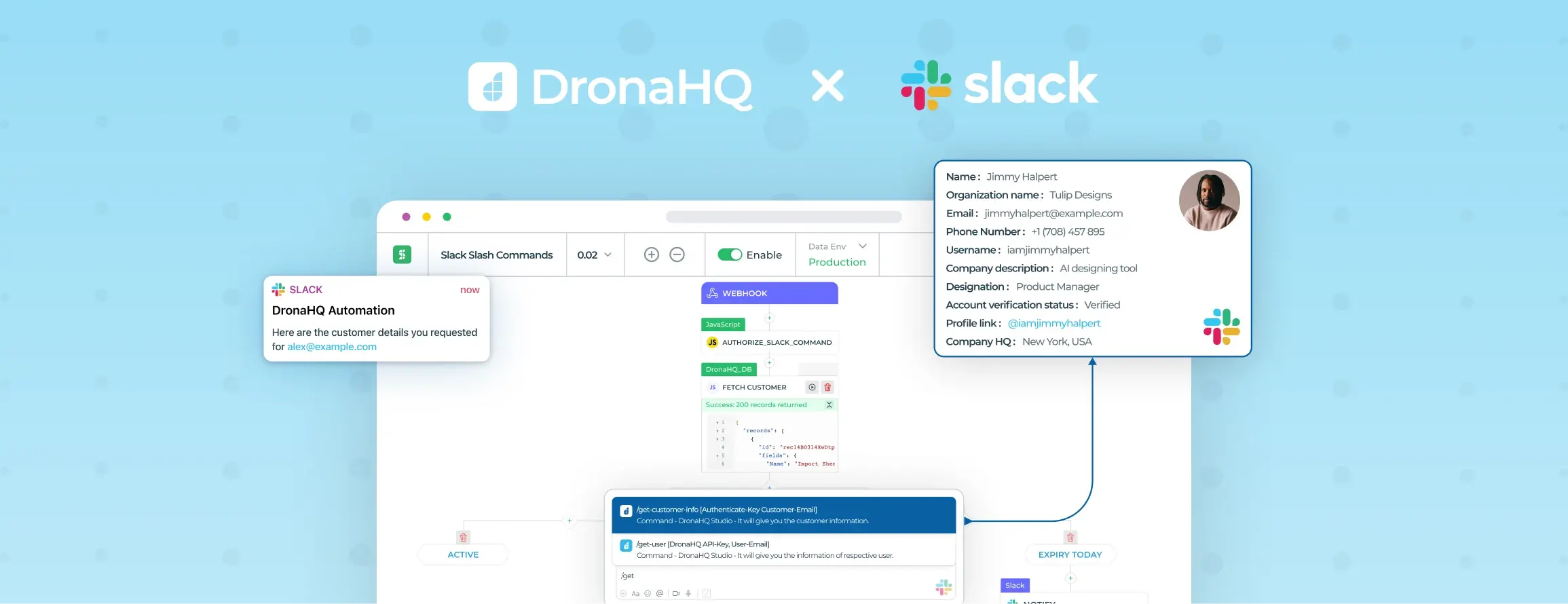 Streamline workflows with DronaHQ’s Automations for Slack slash commands