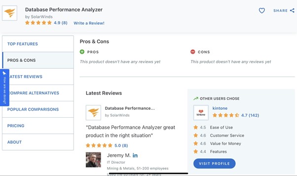 SolarWinds Database Performance Analyzer 