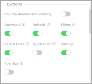 Filtering and sorting properties in table grid DronaHQ