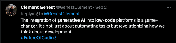 Generative AI in low code