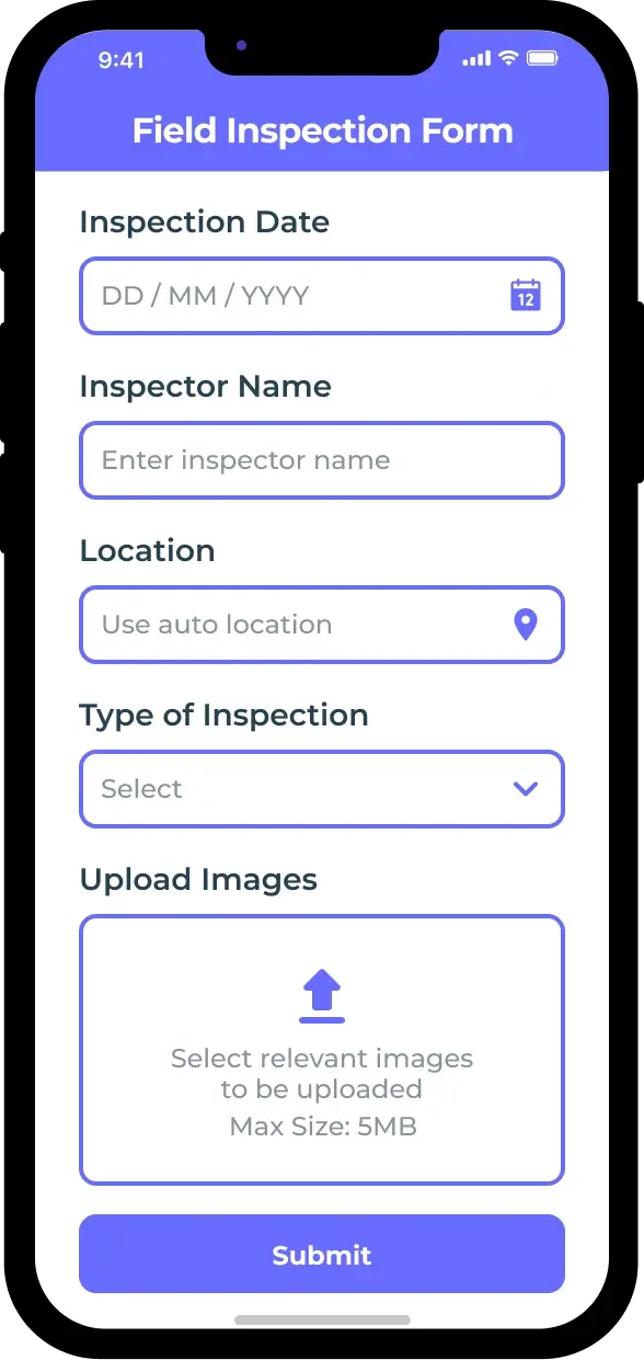 Field inspection form