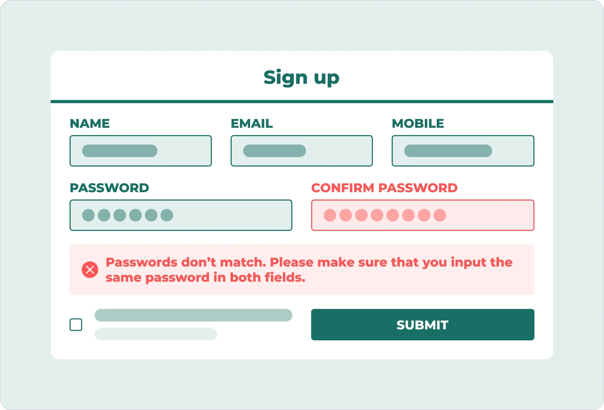 Field validation