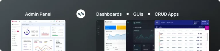 Admin Panels vs. Dashboards, GUIs, and CRUD Apps