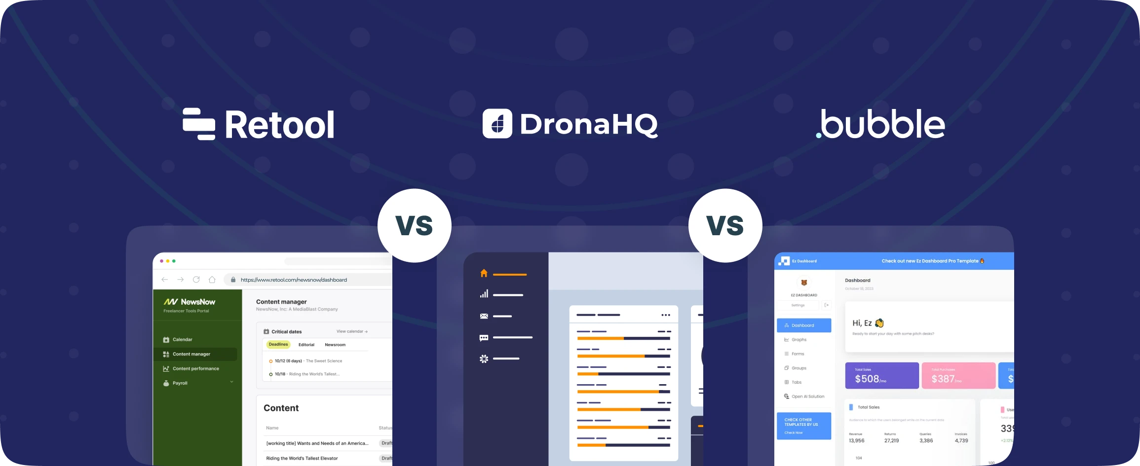 Retool vs Bubble vs DronaHQ – Battle for the best developer toolkit