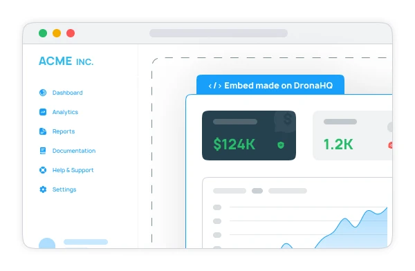 embed dashboard with DronaHQ