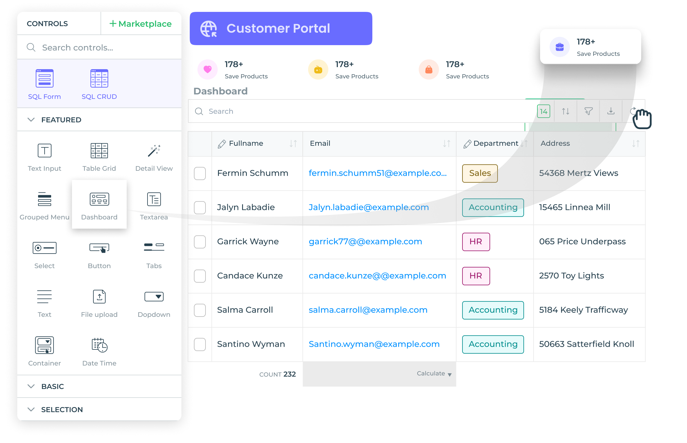 custom portal builder dronahq