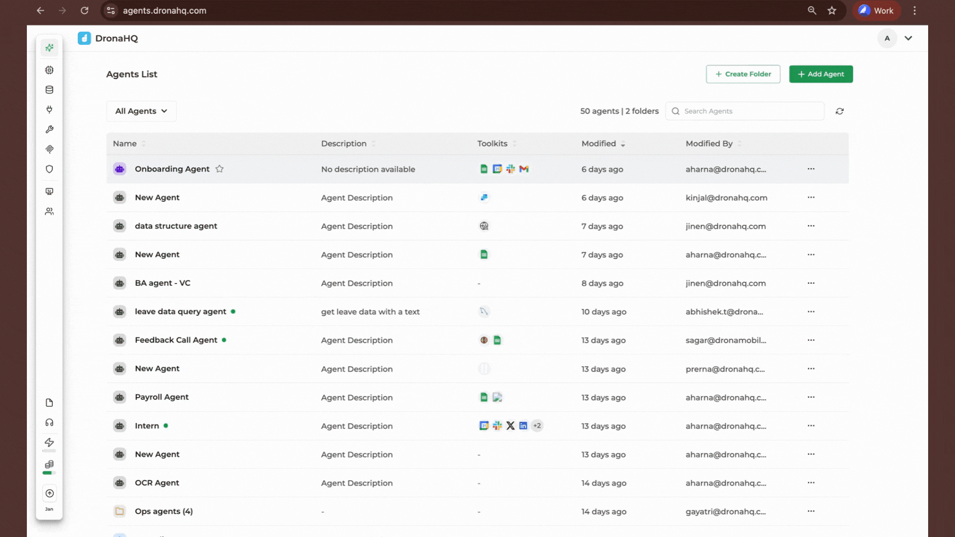Glimpse of onboarding agent and its working